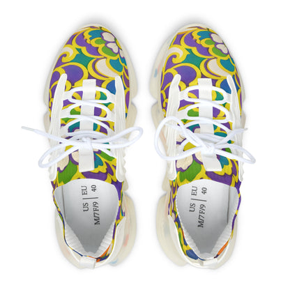 Retro Floral Pattern Sneakers | Women's Mesh Sneakers