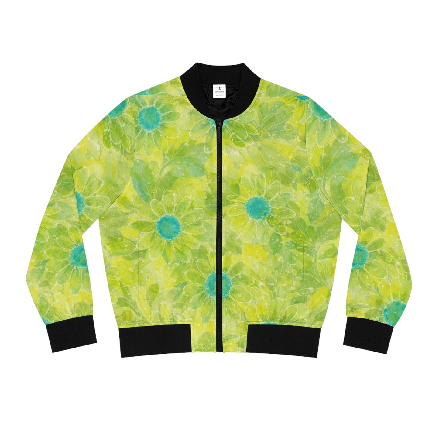 Floral Sunburst Bomber Jacket