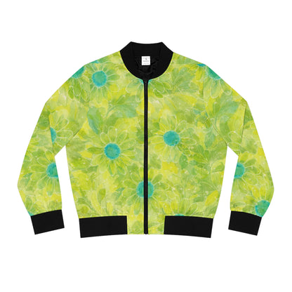 Floral Sunburst Bomber Jacket