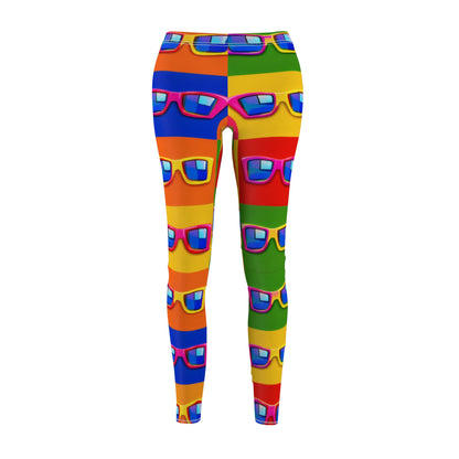 Sunglasses Pop Art Leggings — Colorful Retro Patterned Women's Leggings