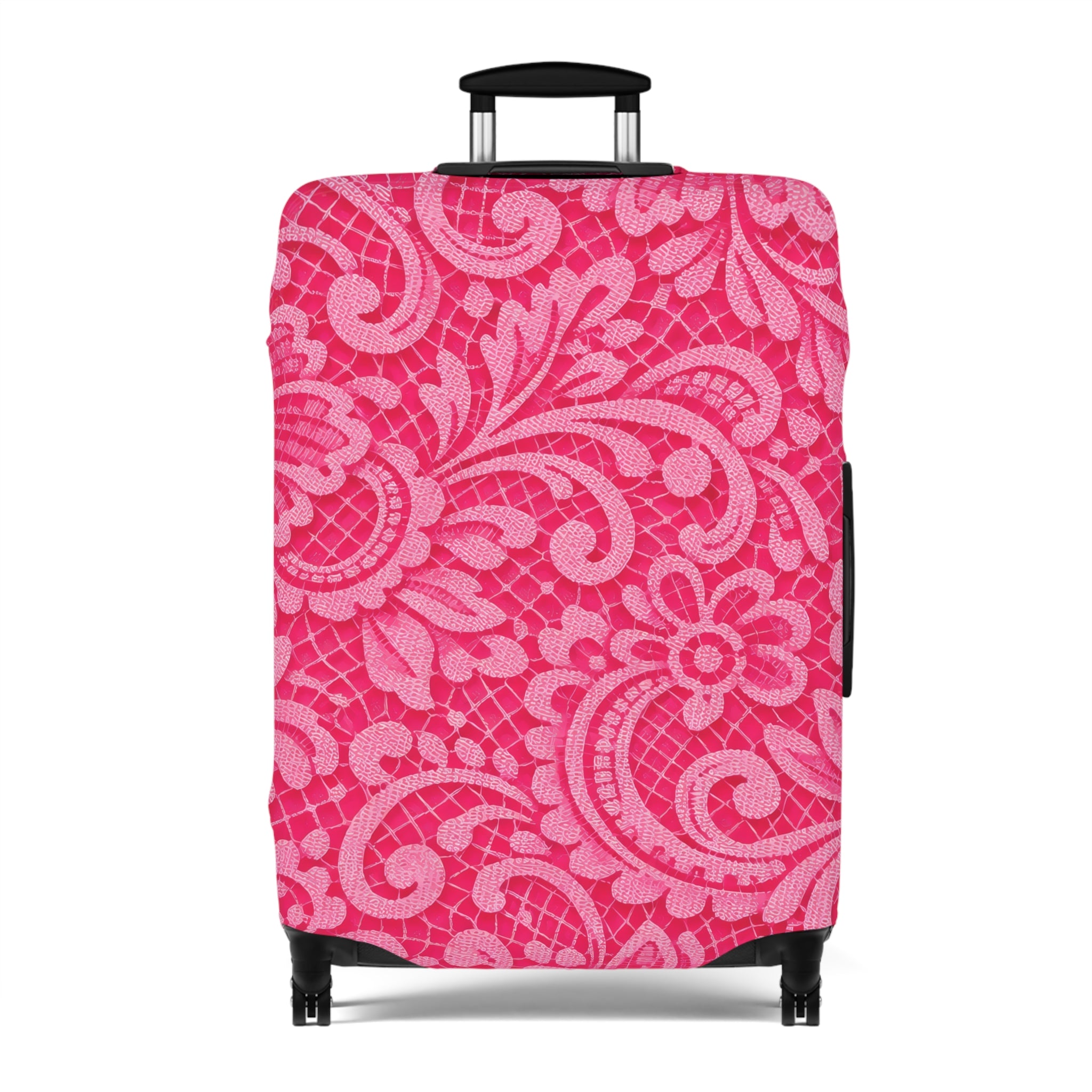 Hot Pink Lace Luggage Cover