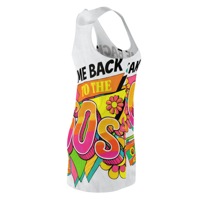 Take Me Back to the 60s Racerback Dress — Retro Flower Power AOP