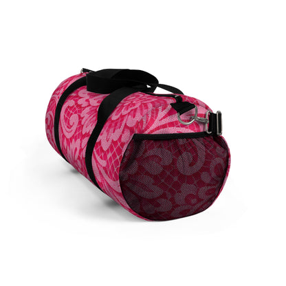 Pink Floral Pattern Duffel Bag — Stylish Travel & Gym Bag
