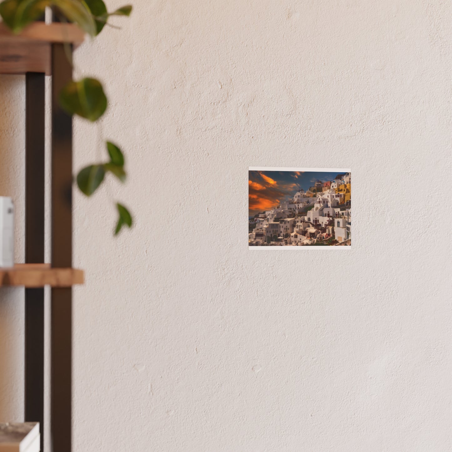 Santorini Sunset Dreams Satin  Poster