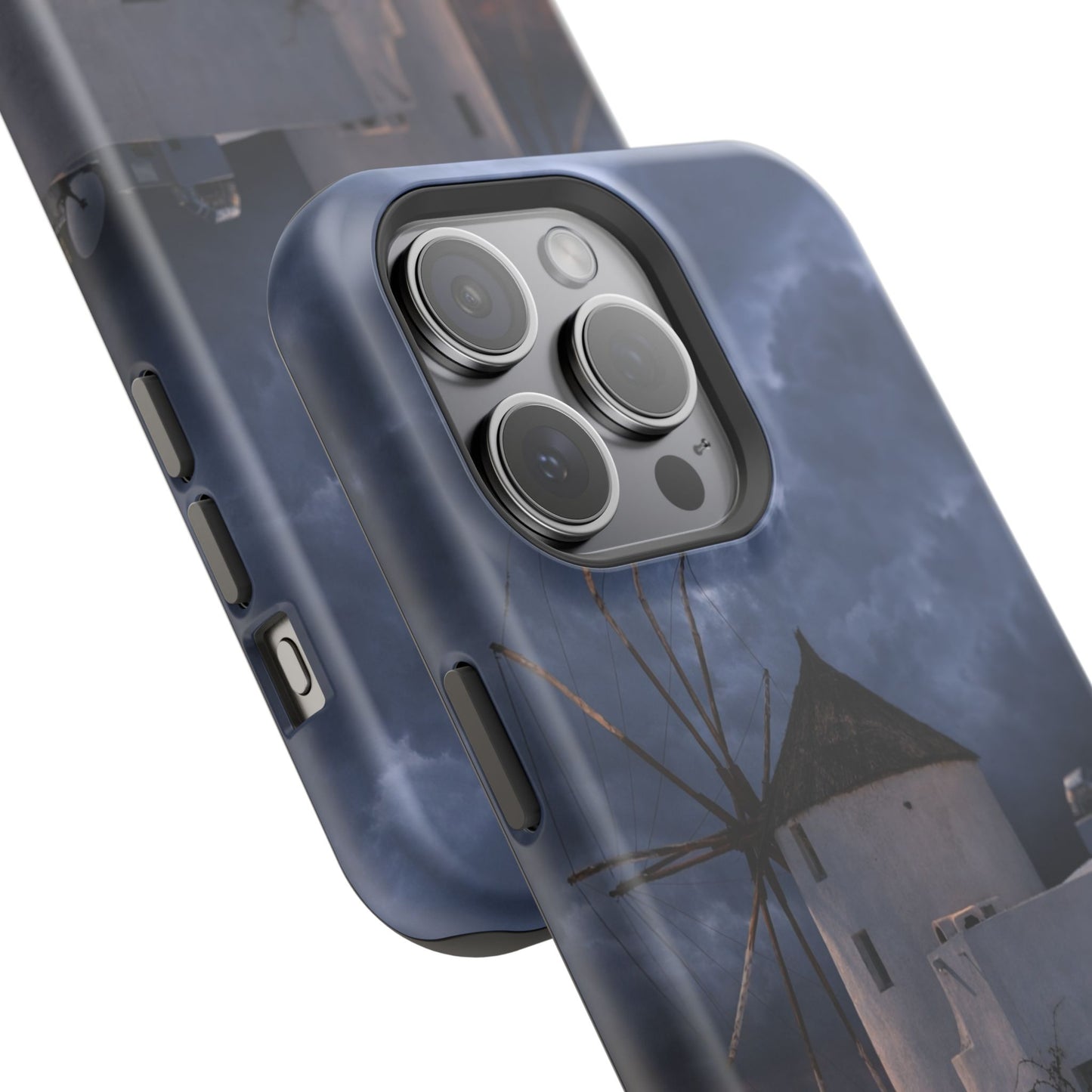Santorini Windmill Sunset phone case | Magnetic impact-resistant case Greek Island Travel Gift