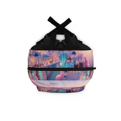 Dreamscape Sunset Backpack — Fantasy Cloud City Travel Bag