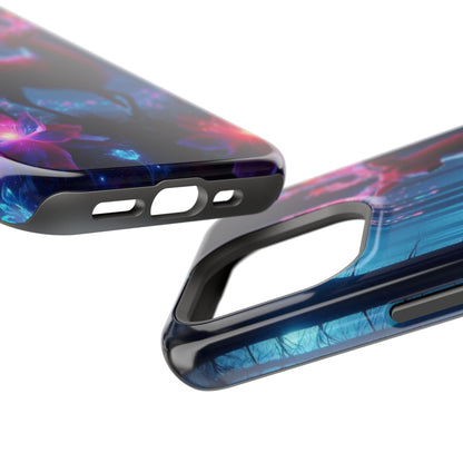 Magnetic Impact-Resistant Phone Case — Neon Fantasy Deer Forest Design
