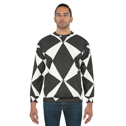 Vibrant 60s Mod Op-Art Geometric Diamond Sweatshirt