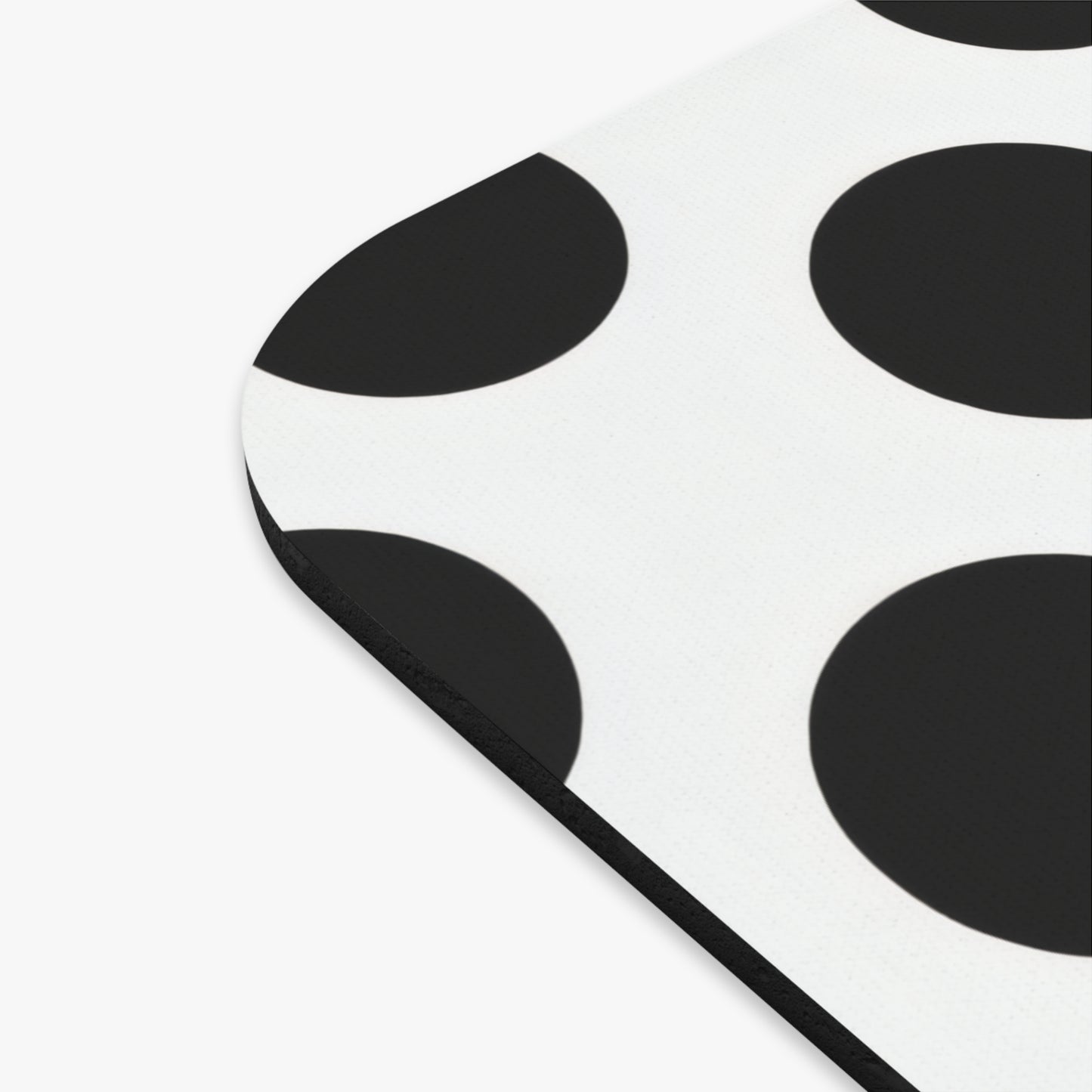Polka Dot Mouse Pad — Black & White Retro Desk Accessory