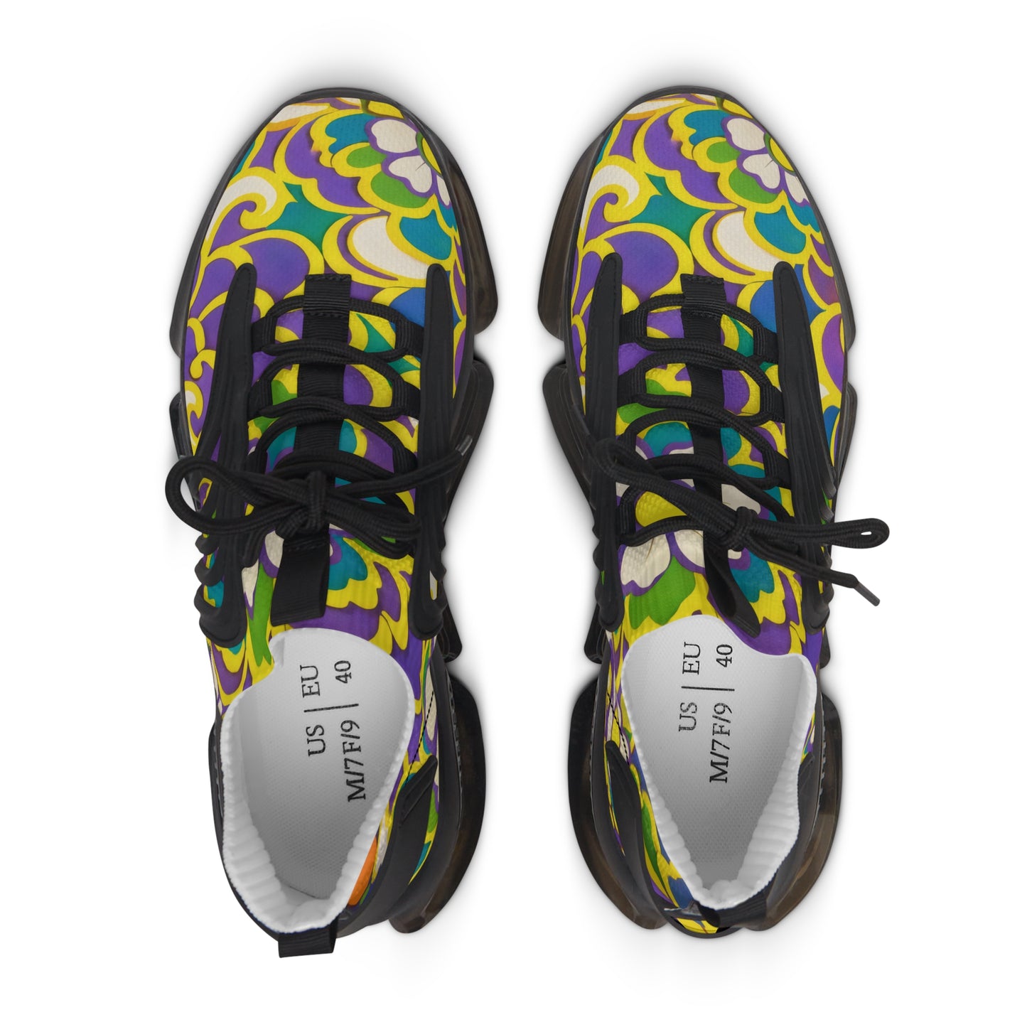 Retro Floral Pattern Sneakers | Women's Mesh Sneakers