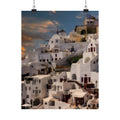 Santorini Sunset Dreams | Premium Matte Vertical Poster