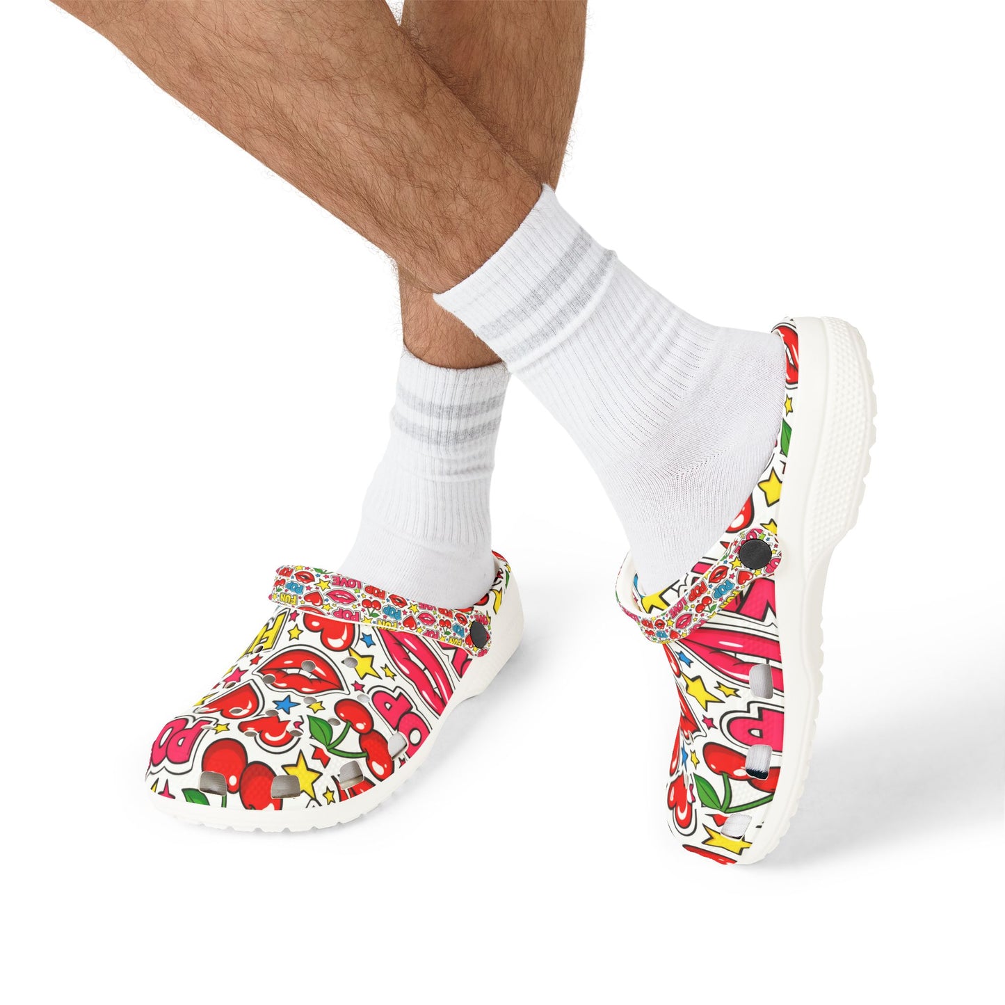 Pop Art Fun EVA Foam Clogs – Colorful Graphic Slip-On Shoes