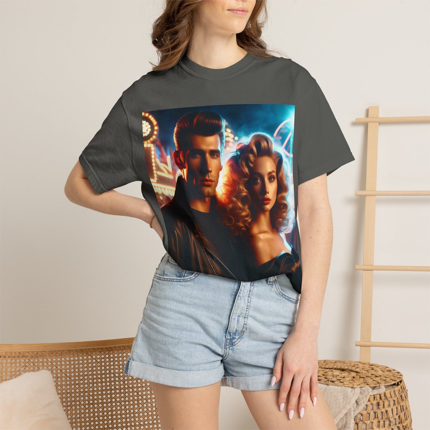 Summer Nights Cinema Tee — Vintage 1950s Carnival Romance Graphic T-Shirt