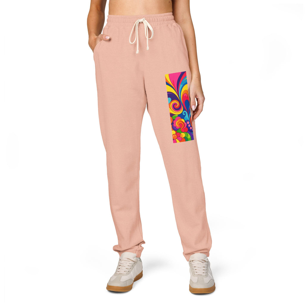 Floral Psychedelic Joggers — Colorful Side Panel Sweatpants