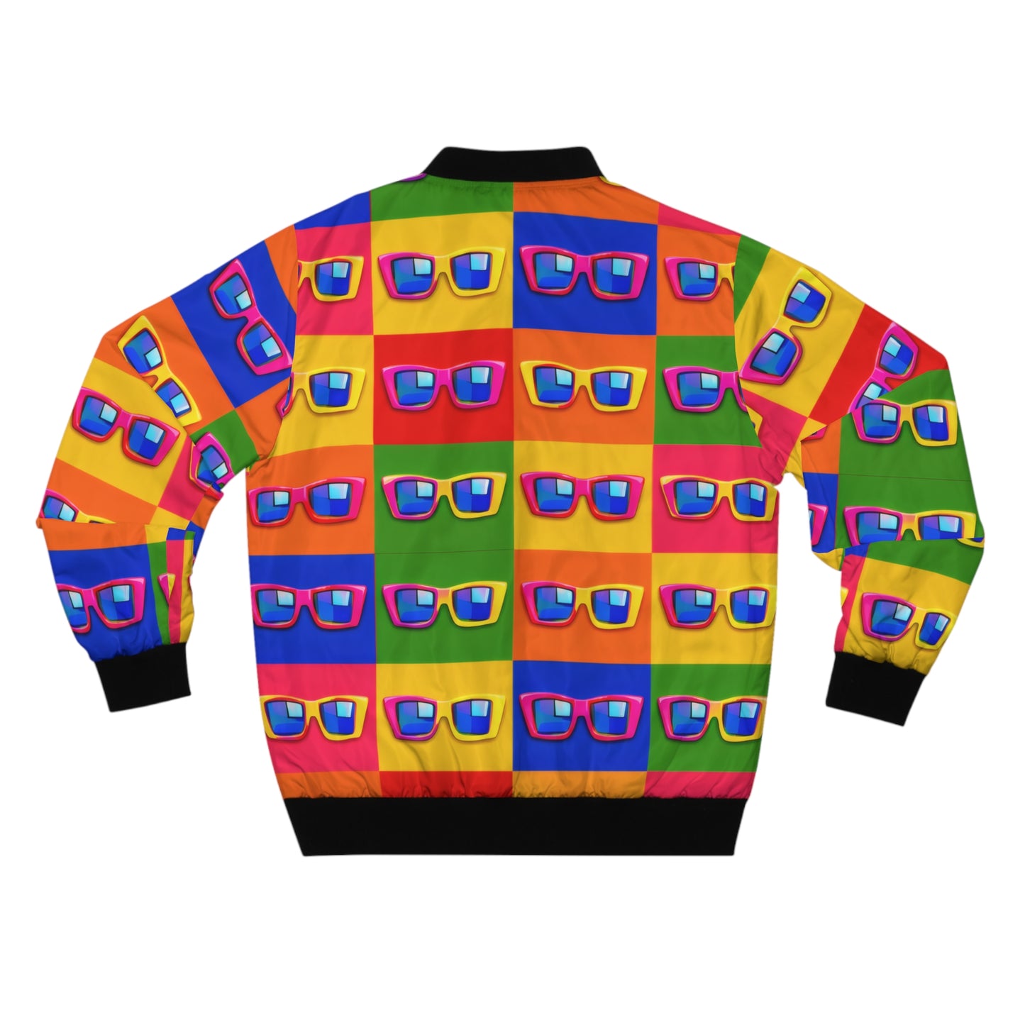 Colorful Retro Sunglasses Pattern Bomber Jacket