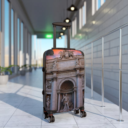 Trevi Fountain Illustration Suitcase | Rome Travel Landmark Luggage