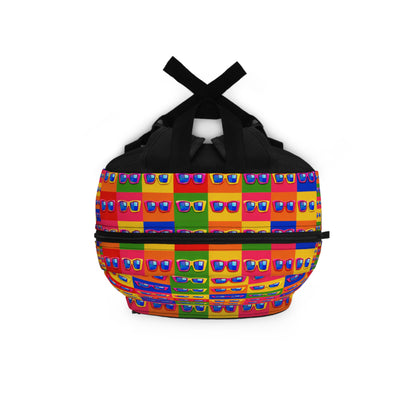 Colorful Retro Sunglasses Pattern Backpack – Pop Art Checkerboard Daypack