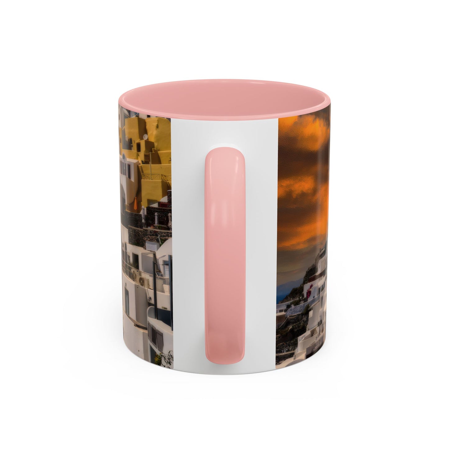 Santorini Sunset Mug, Oia Greece Coffee Cup, Mediterranean Architecture Travel Gift, Greek Island Home Decor, Aesthetic Santorini Souvenir