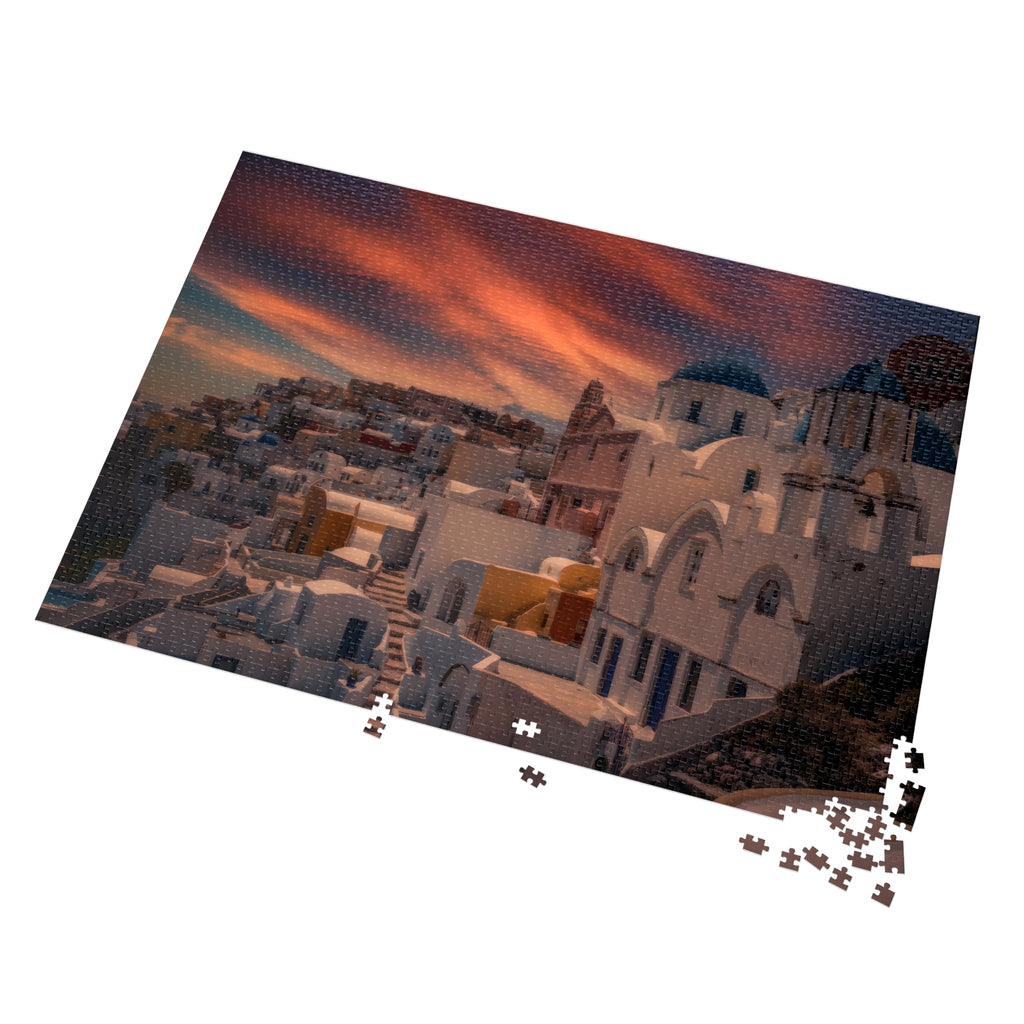 Santorini Sunset Jigsaw Puzzle