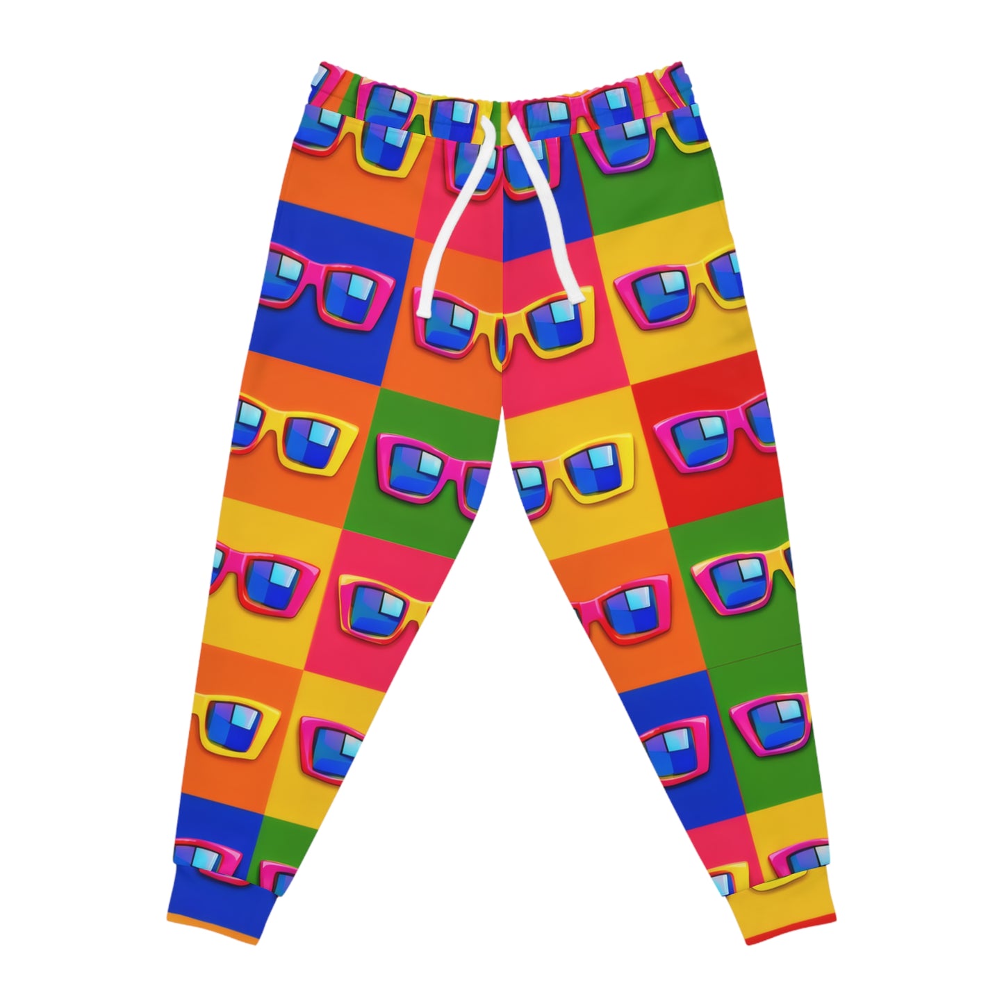 Colorful Sunglasses Pattern Joggers – Retro Pop Athletic Pants