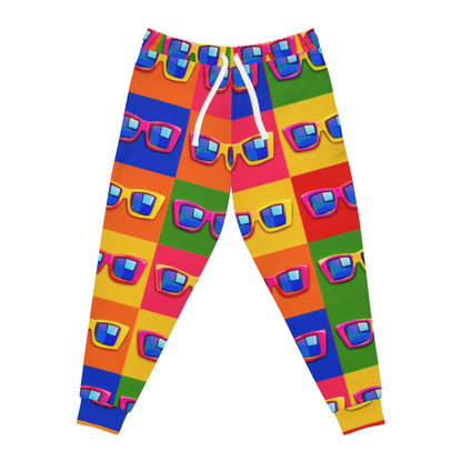 Colorful Sunglasses Pattern Joggers – Retro Pop Athletic Pants