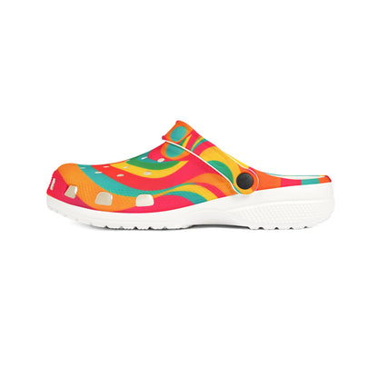 Colorful Swirl EVA Clogs — Psychedelic Comfort Slip-Ons