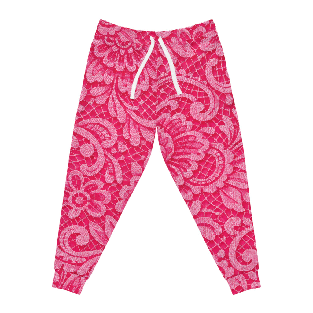 Pink Floral All-Over Print Joggers — Women's Patterned Athletic Sweatpants