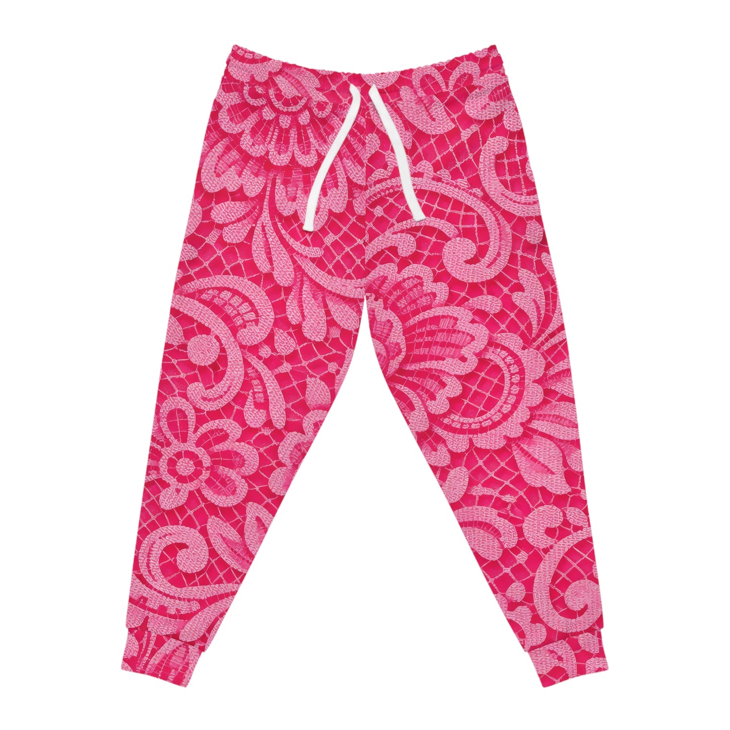 Pink Floral All-Over Print Joggers — Women's Patterned Athletic Sweatpants