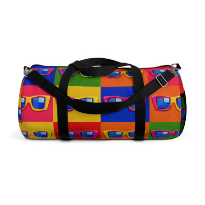 Retro Sunglasses Pattern Duffel Bag — Colorful Travel & Gym Bag