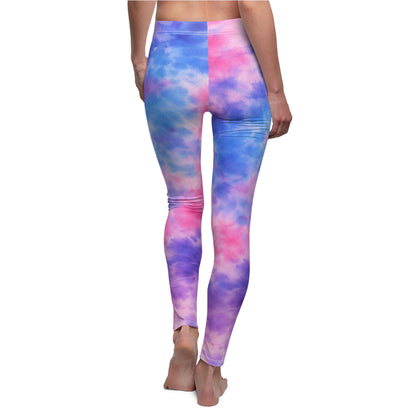 Tie-Dye Pastel Leggings — Women's Casual All-Over Print Yoga & Everyday Leggings