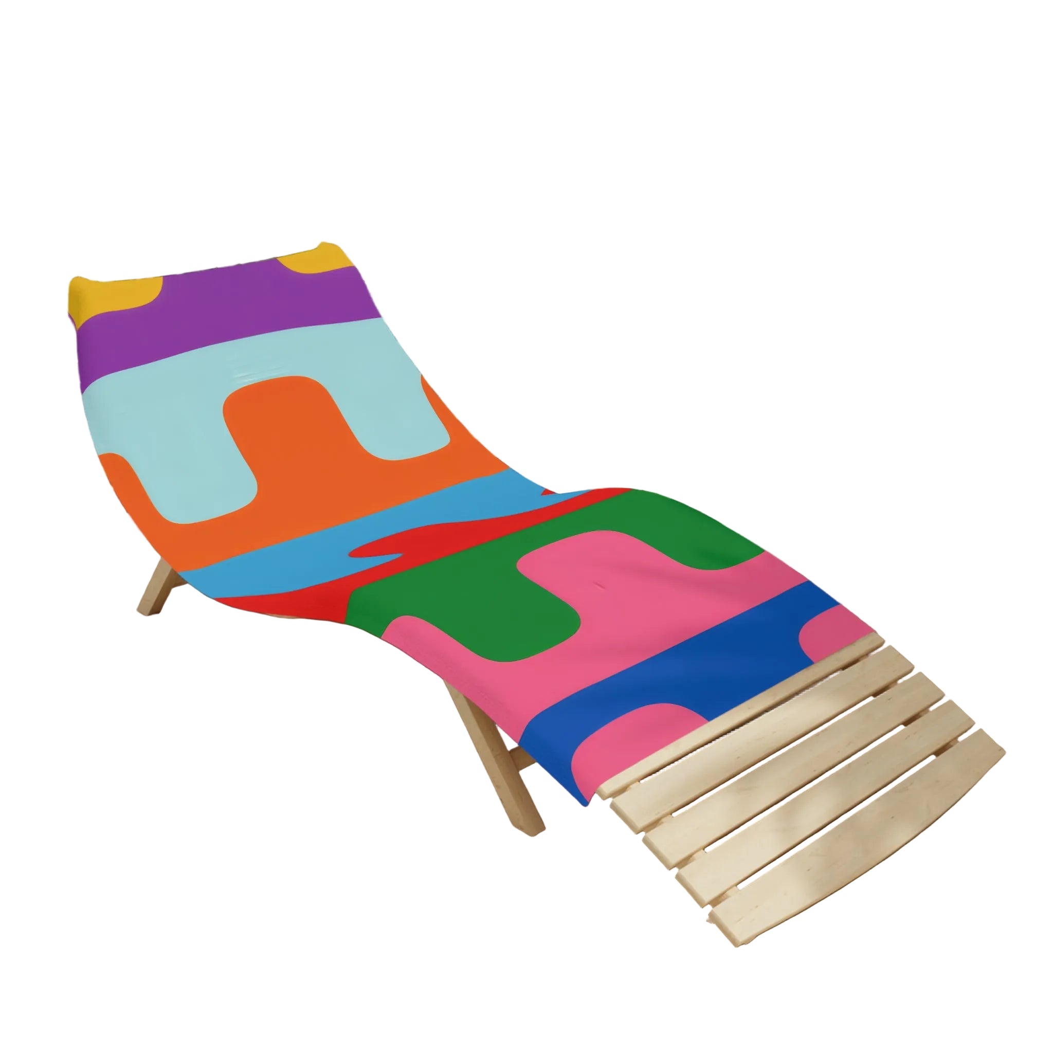 Color Block Pop - Retro Abstract Beach Towel