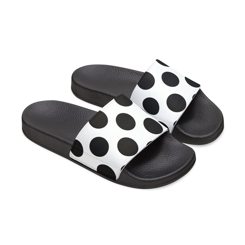Black Polka Dot Slide Sandals
