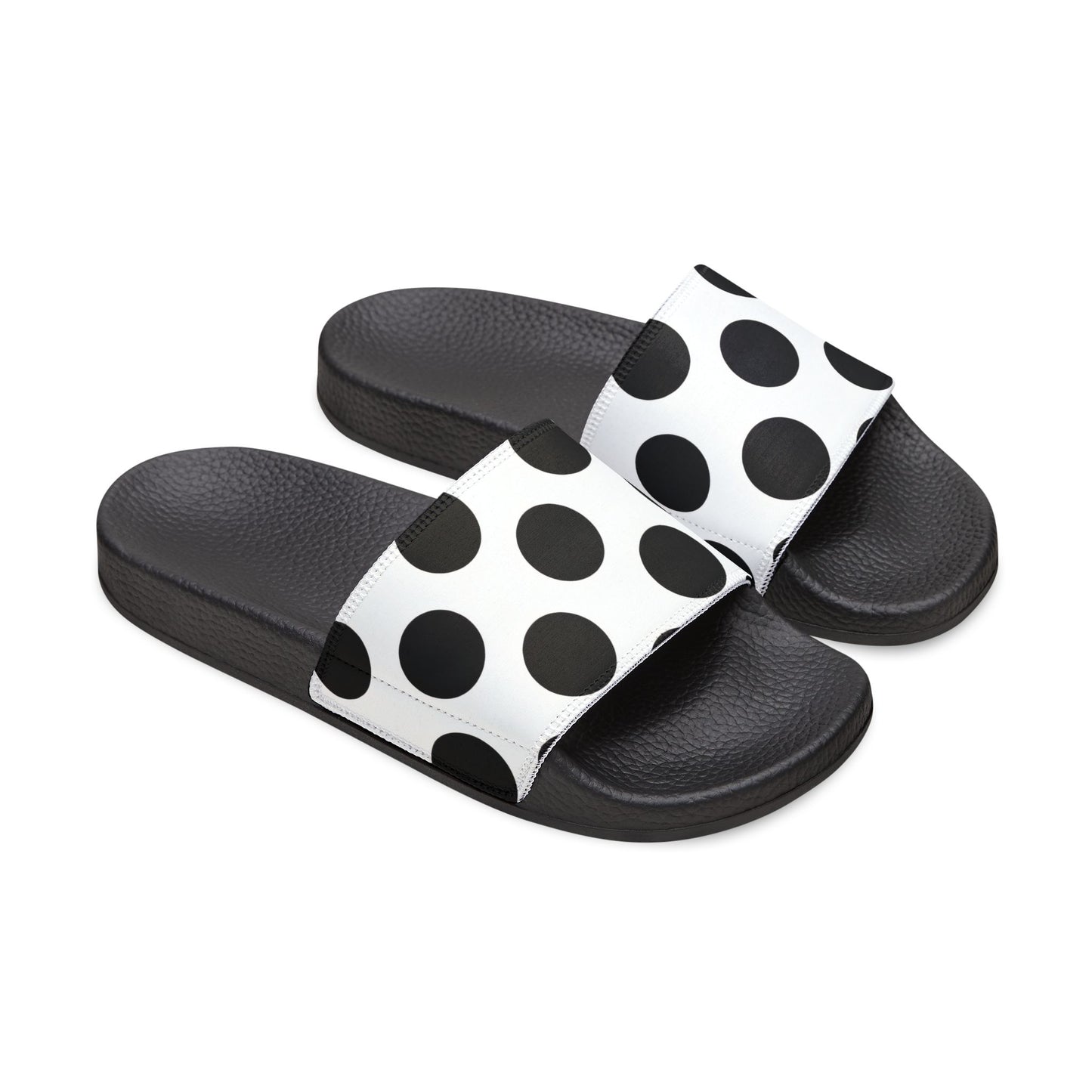 Polka Dot Slide Sandals — Women's Removable-Strap Summer Slides