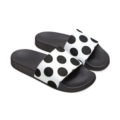 Polka Dot Slide Sandals — Women's Removable-Strap Summer Slides