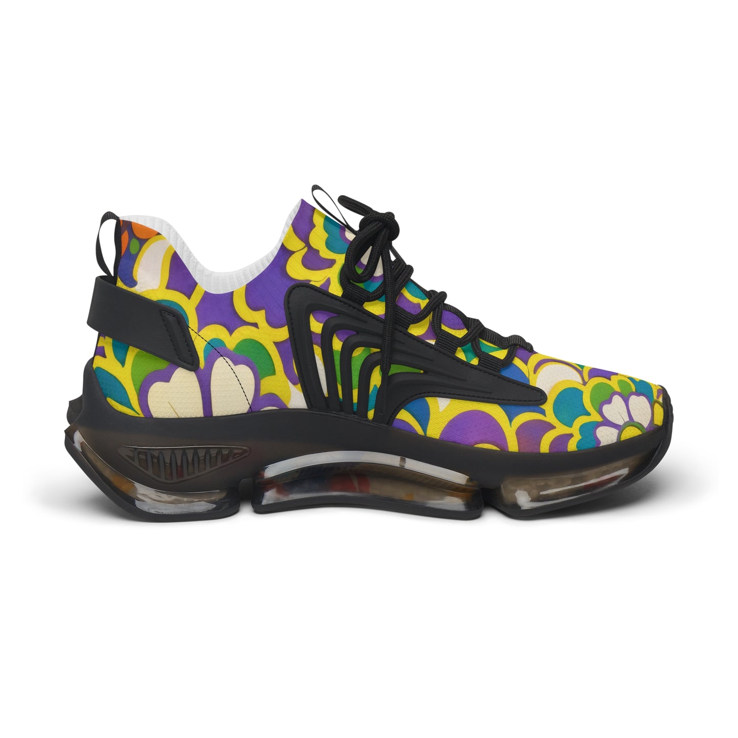 Retro Floral Pattern Sneakers | Women's Mesh Sneakers