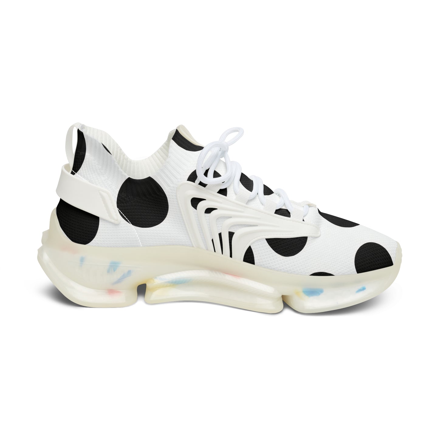 Women’s Polka Dot Mesh Sneakers — Lightweight Breathable Athletic Shoes