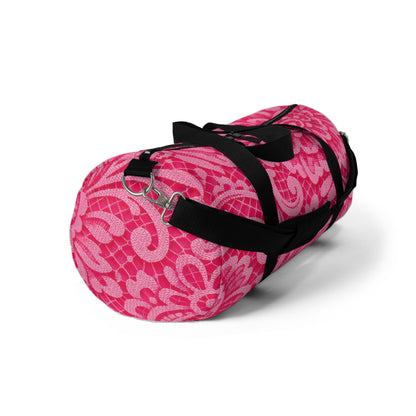 Pink Floral Pattern Duffel Bag — Stylish Travel & Gym Bag