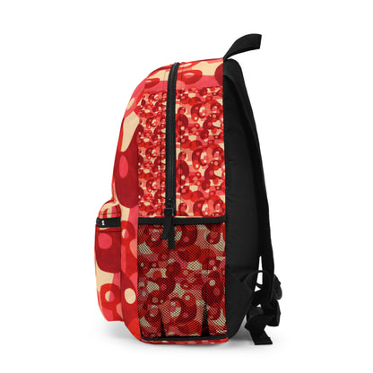 Red Retro Bubble Pattern Backpack