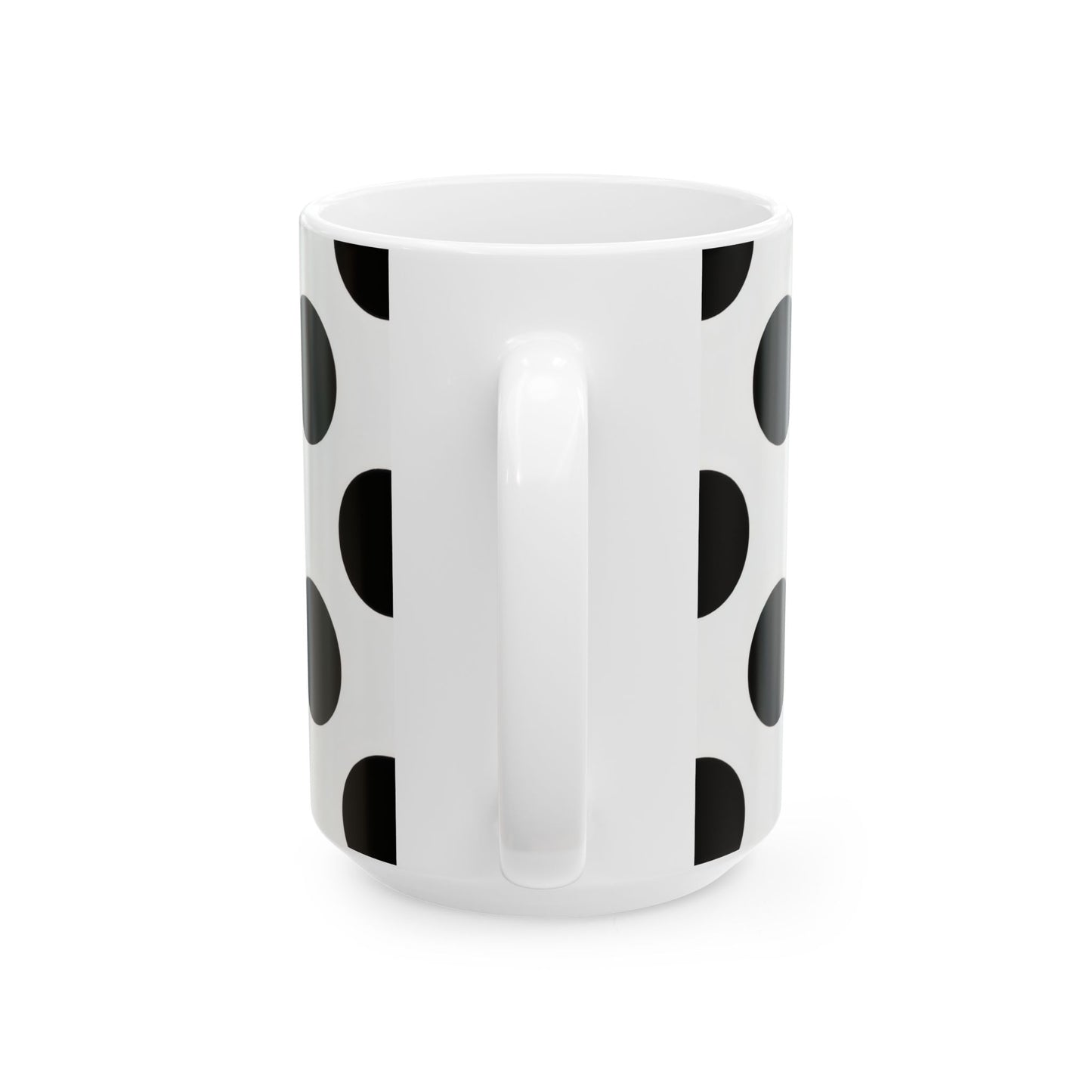 Black Polka Dot Ceramic Mug – Classic Retro 11oz & 15oz Coffee Cup
