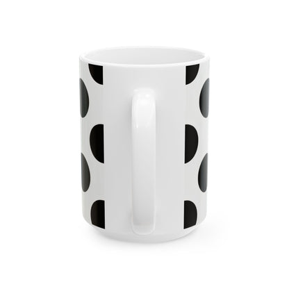 Black Polka Dot Ceramic Mug – Classic Retro 11oz & 15oz Coffee Cup