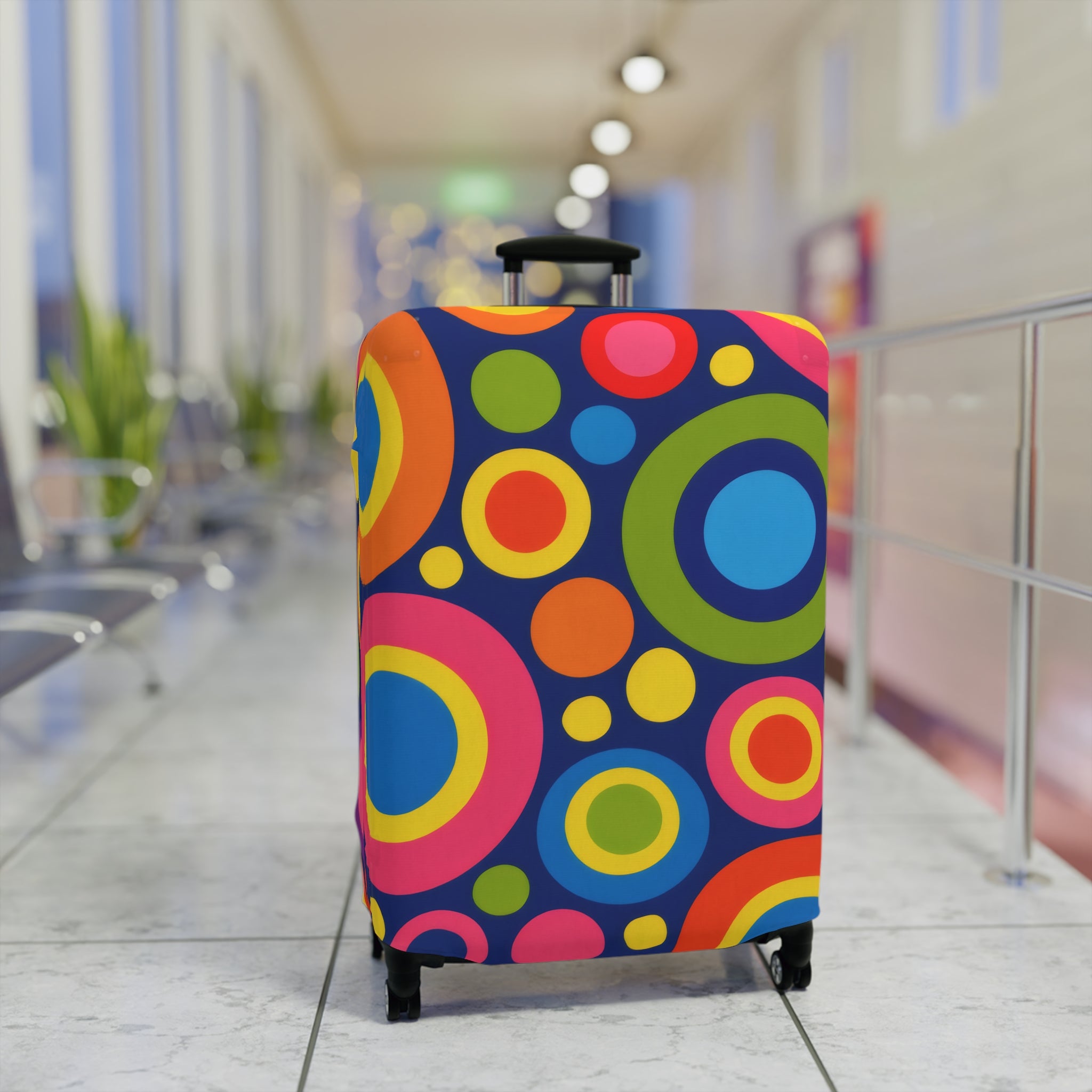 Mod Circles Luggage Cover