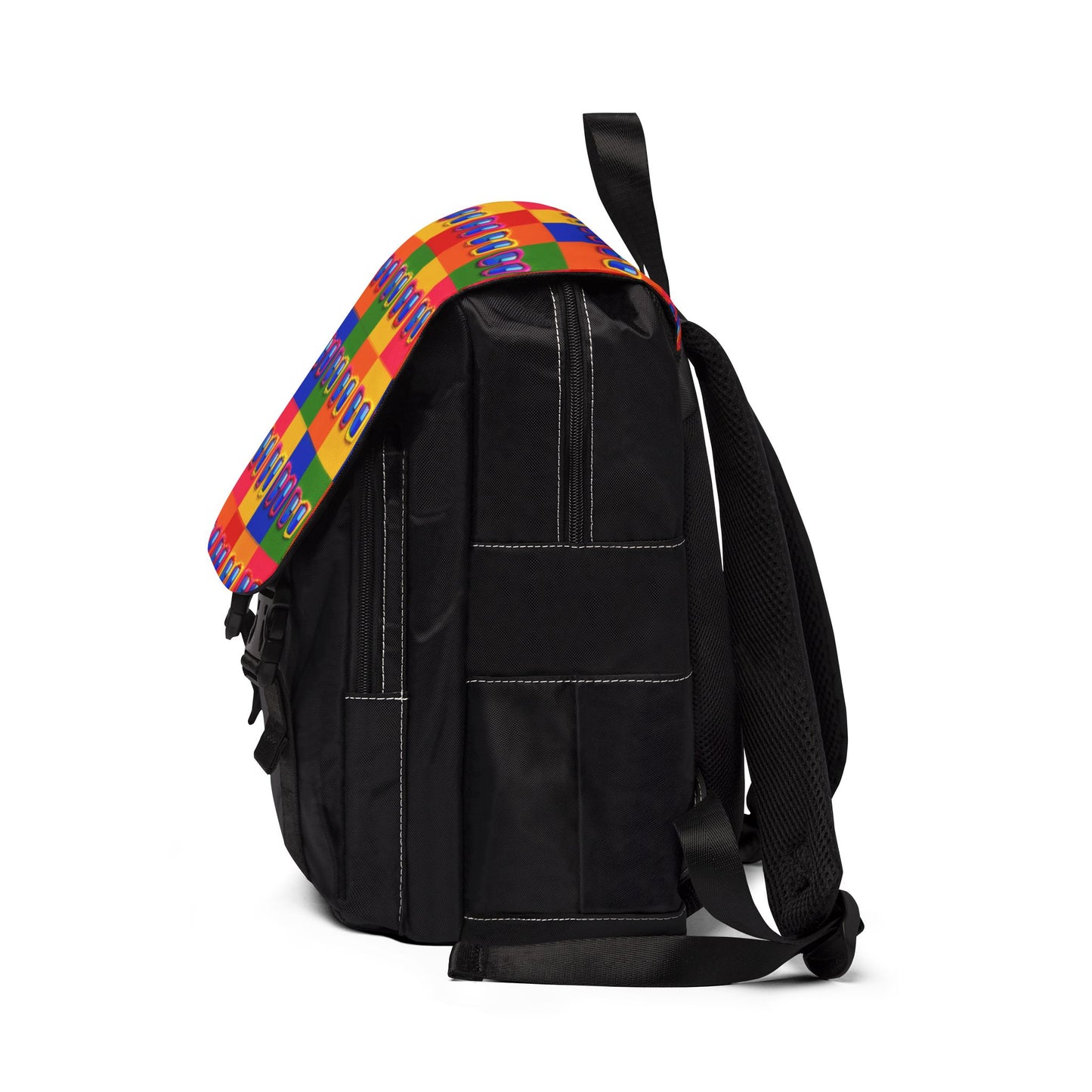 Retro Sunglasses Pattern Backpack — Colorful Pop Art Shoulder Backpack