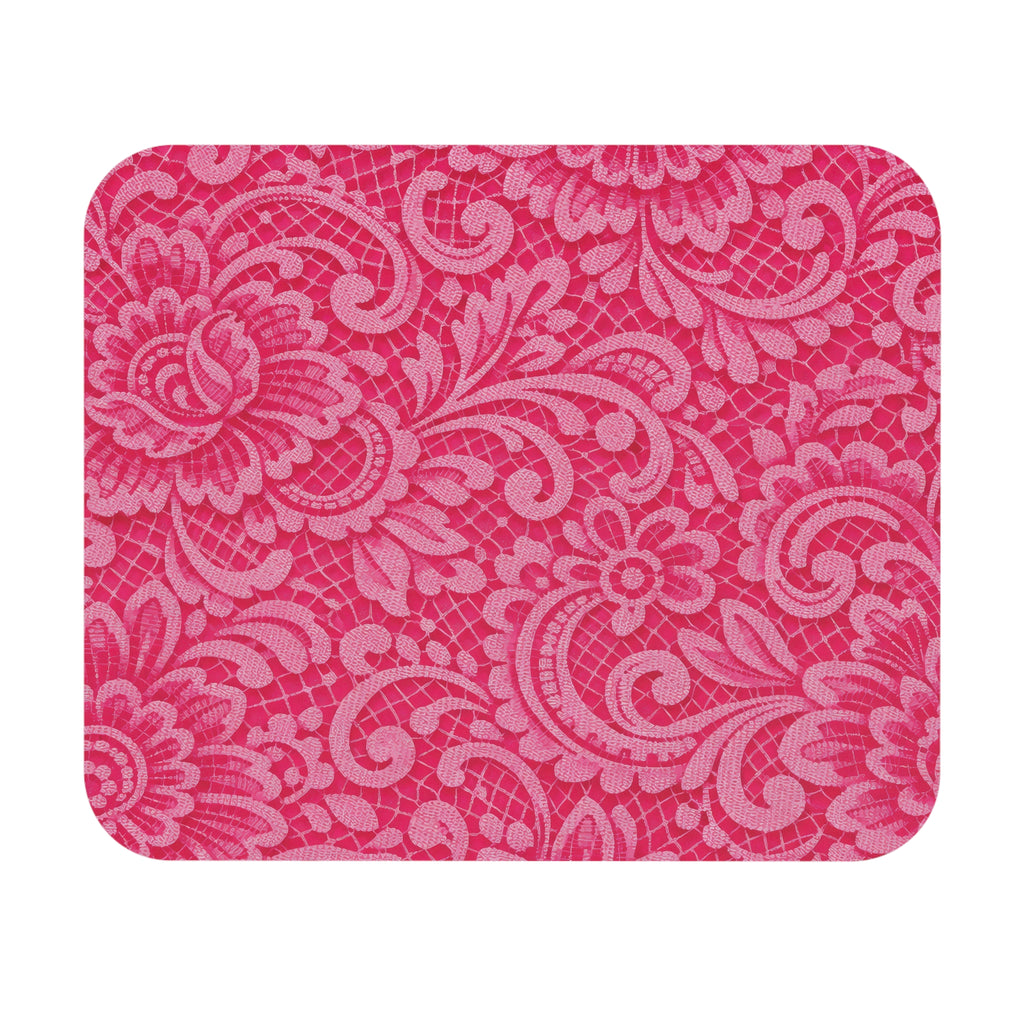 Pink Lace Romance - Feminine Mouse Pad