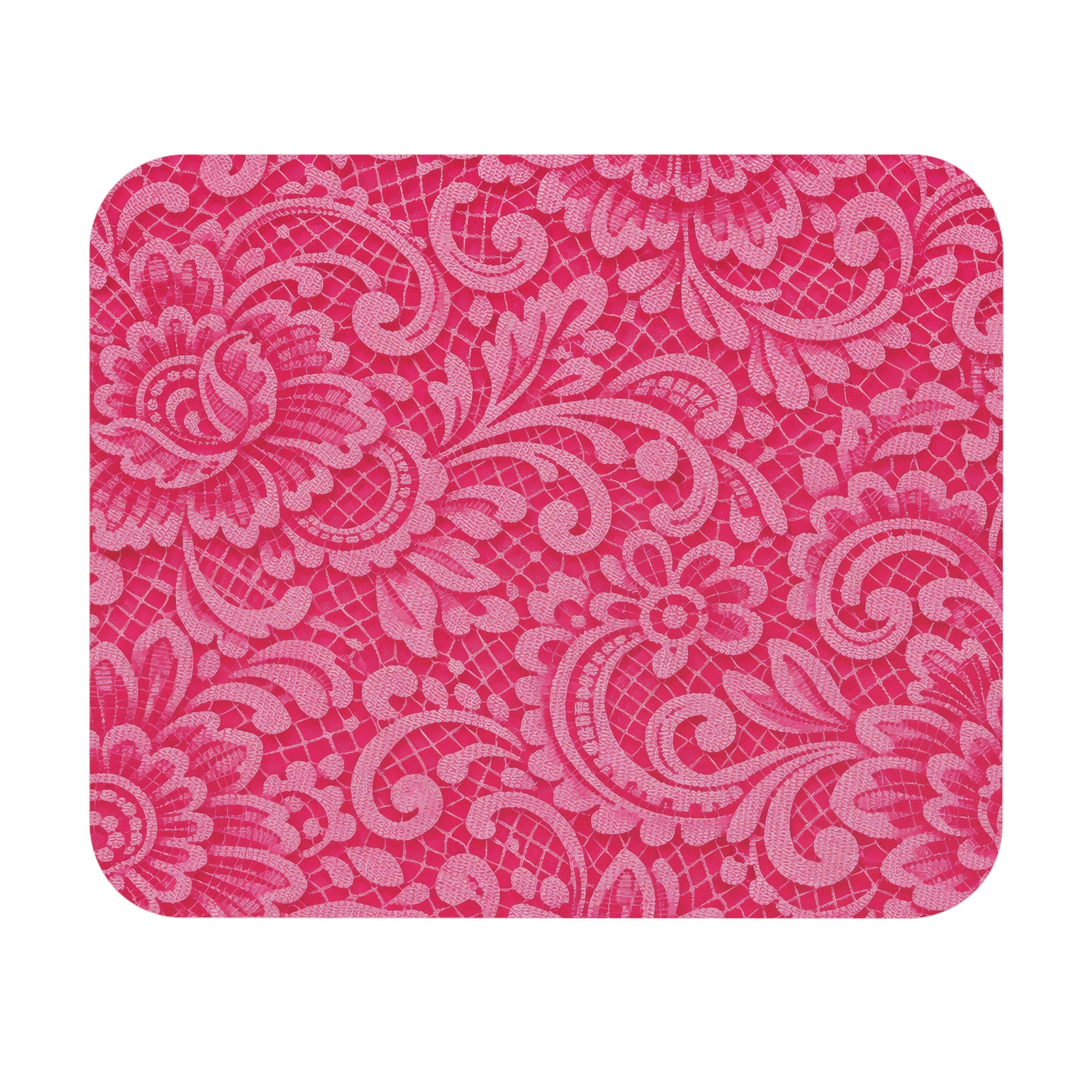 Pink Lace Romance - Feminine Mouse Pad