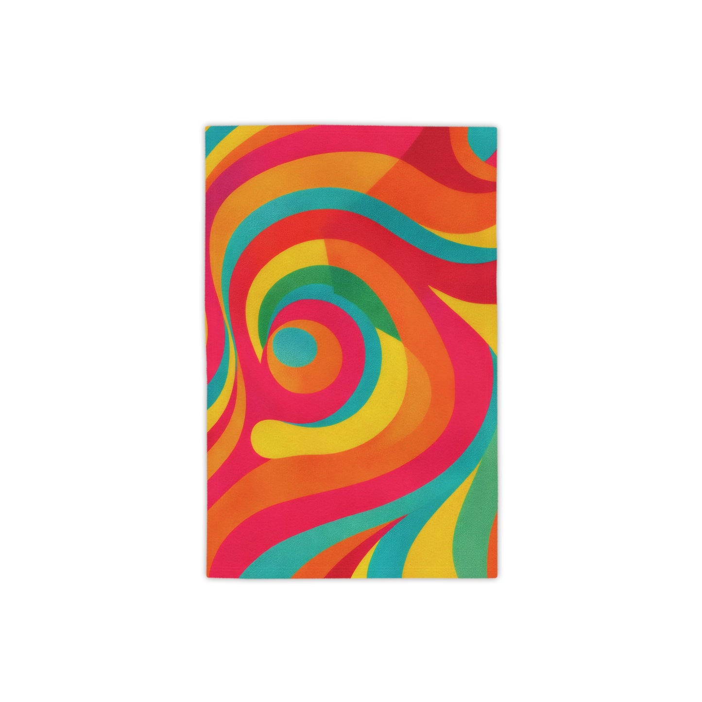 Psychedelic Swirl Beach Towel — Retro Rainbow Pool & Summer Towel