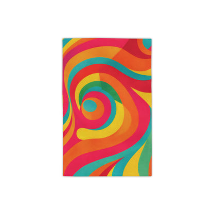 Psychedelic Swirl Beach Towel — Retro Rainbow Pool & Summer Towel