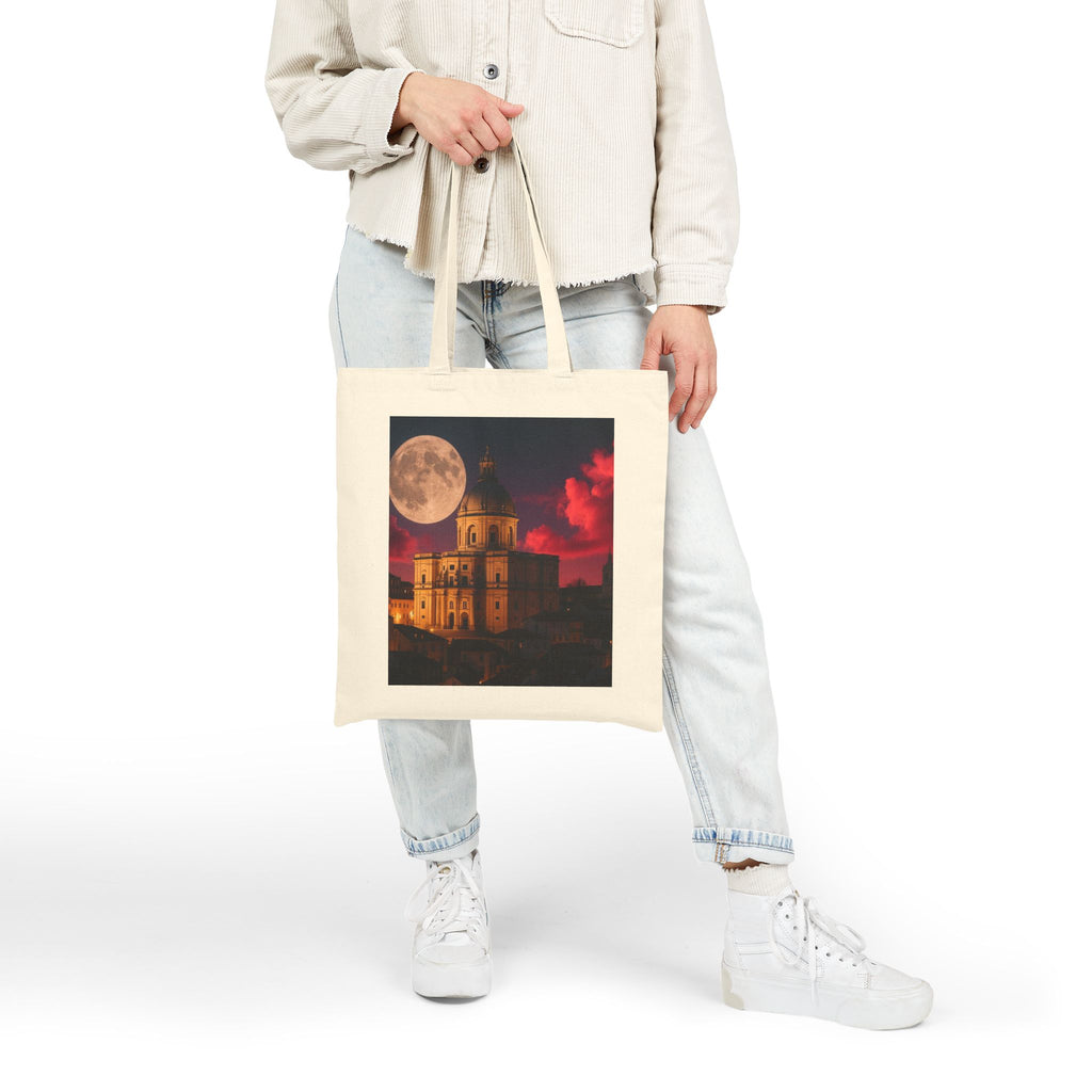 Moonlit Cathedral Canvas Tote Bag