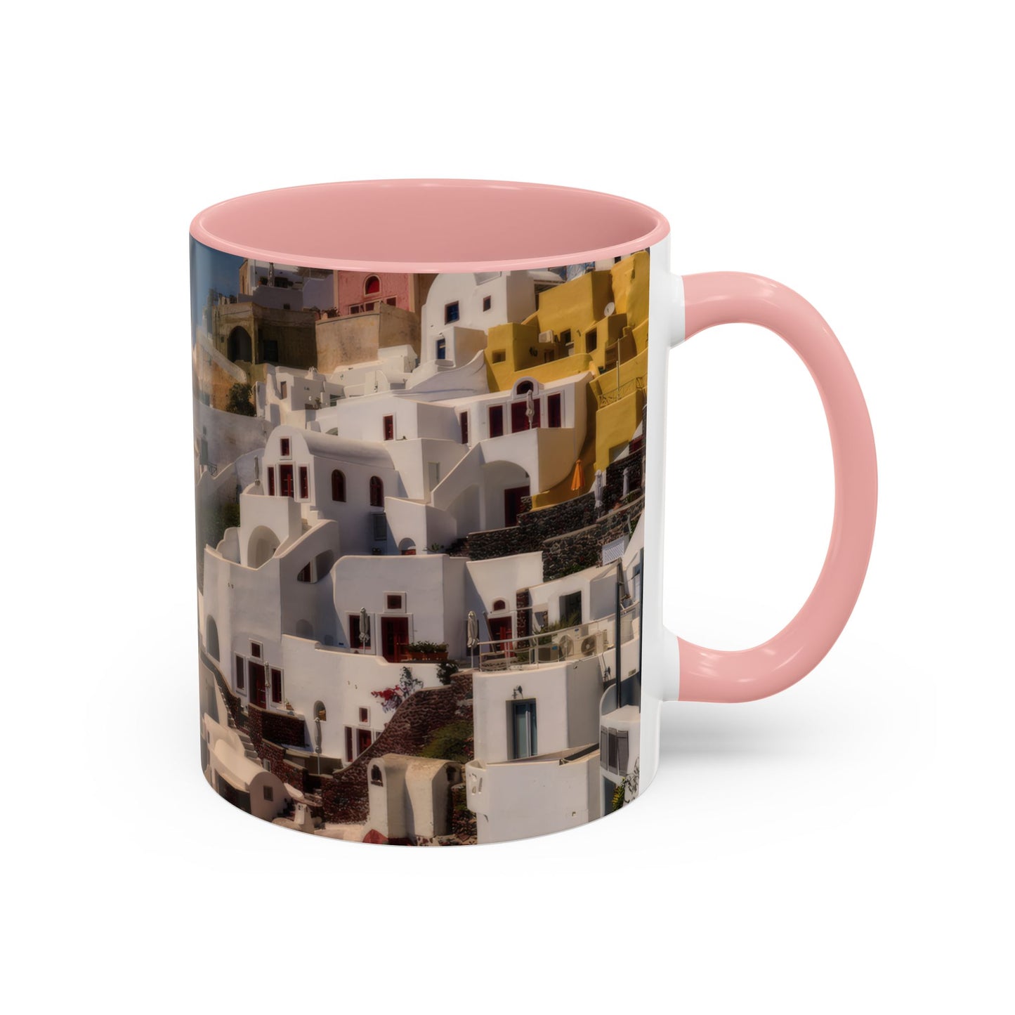 Santorini Sunset Mug, Oia Greece Coffee Cup, Mediterranean Architecture Travel Gift, Greek Island Home Decor, Aesthetic Santorini Souvenir