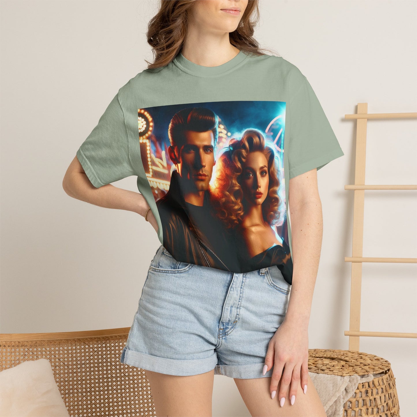 Summer Nights Cinema Tee — Vintage 1950s Carnival Romance Graphic T-Shirt