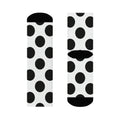 Black Polka Dot Crew Socks - Classic Monochrome Fashion Socks